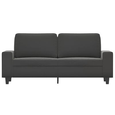 vidaXL 2-Seater Sofa Dark Gray 55.1" Microfiber Fabric