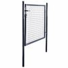 vidaXL Mesh Garden Gate Galvanised Steel 39.4x39.4" Grey