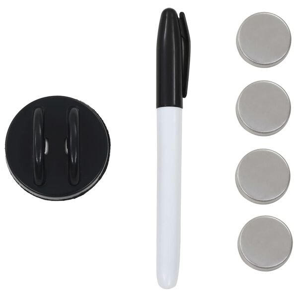 vidaXL Wall Mounted Magnetic Whiteboard Glass 31.5"x23.6"