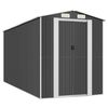 vidaXL Garden Shed Anthracite Galvanized steel Large Garden Shed