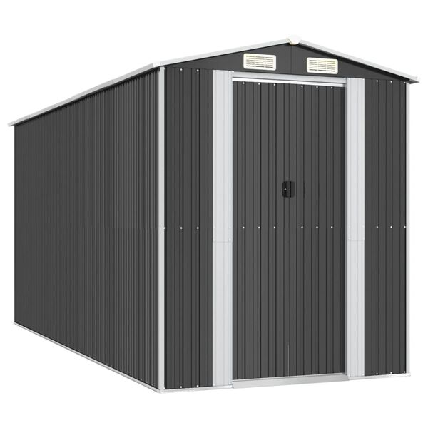 vidaXL Garden Shed Anthracite Galvanized steel Large Garden Shed