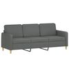 vidaXL Sofa Set Dark Grey Fabric (100% polyester), metal, textilene, plywood