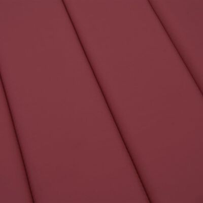 vidaXL Sun Lounger Cushion Wine Red 78.7"x23.6"x1.2" Oxford Fabric