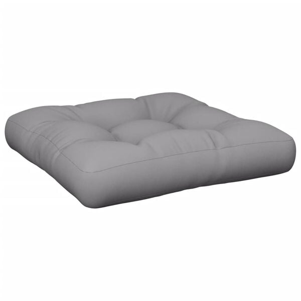 vidaXL Pallet Cushion Grey 100% polyester 23.6 x 23.6 in
