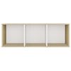 vidaXL TV Cabinet White and Sonoma Oak Engineered wood Medium TV Cabinet