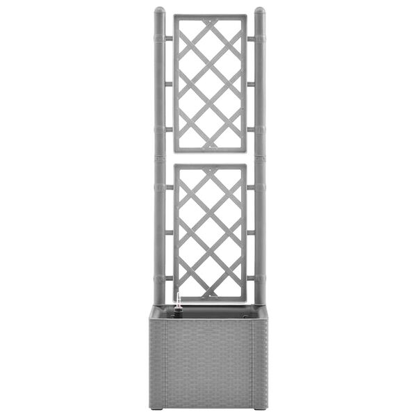 vidaXL Raised Bed Stone grey Plastic (PP) Large