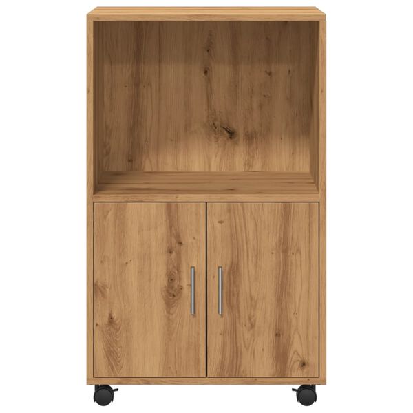 vidaXL Rolling Cabinet Artisan Oak Engineered Wood Medium