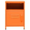 vidaXL Nightstand Orange Steel 13.8 x 13.8 x 20.1 in Adjustable Feet
