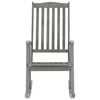 vidaXL Rocking Chair Grey Solid acacia wood, 100% polyester Medium