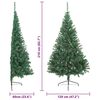 vidaXL Artificial Pre-lit Christmas Tree Green 82.68 in PVC