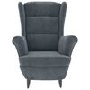vidaXL Armchair Dark Grey Velvet (100% polyester), plywood Medium