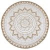 vidaXL Area Rug Brown and white Jute 70.9 in diameter Reversible