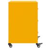 vidaXL Bedside Cabinet Mustard Yellow Cold-rolled steel Medium