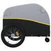 vidaXL Bike Trailer Black and Yellow 99.2 lb Iron