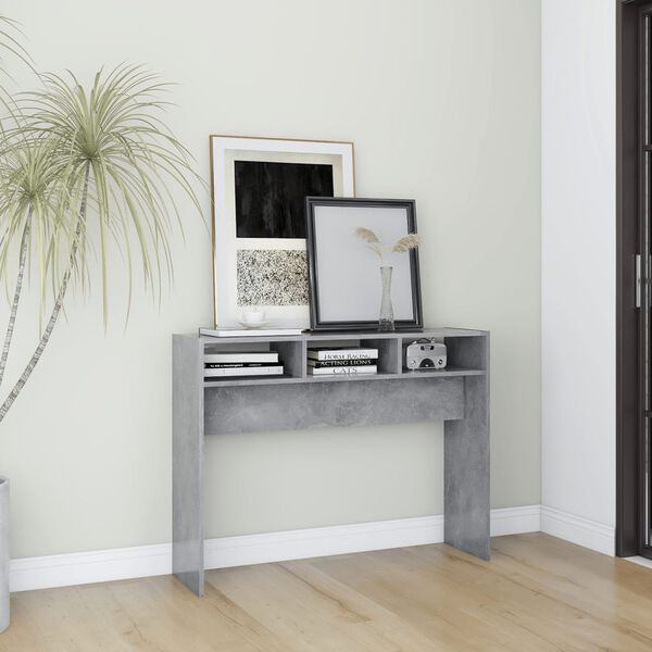 vidaXL Console Table Concrete Grey Engineered Wood Medium Durable