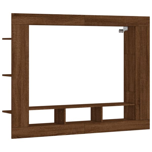 vidaXL TV Cabinet Brown Oak Engineered Wood TV Cabinet Rectangular