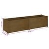 vidaXL Planter Honey Brown Solid Pine Wood 78.7 in x 19.7 in x 19.7 in