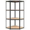 vidaXL 4-Layer Shelves 2 pcs Anthracite Steel&Engineered Wood