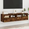 vidaXL TV Wall Cabinets 2 pcs Smoked Oak 23.6x11.8x11.8" Engineered Wood
