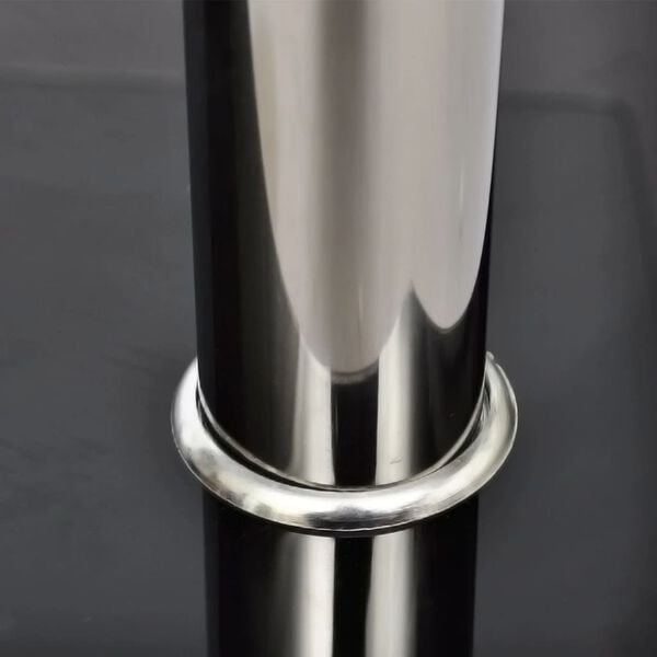 vidaXL Coffee Table Transparent, Black Tempered Glass Small Durable