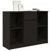 vidaXL Sideboard Black Oak Engineered Wood Large Furniture Rectangular