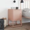 vidaXL Bedside Cabinet Pink Steel Compact Bedside Cabinet Rectangular