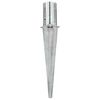 vidaXL Ground Spikes 2 pcs Silver 3.1x24.0" Galvanised Steel