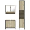 vidaXL Bathroom Furniture Set Sonoma Oak Engineered wood, metal, glass