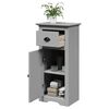 vidaXL Bathroom Cabinet Gray Solid pine wood, Engineered wood, Metal