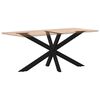 vidaXL Dining Table Leg Black Powder-coated steel 59.1 x 30.7 x 28.3