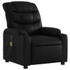 vidaXL Massage Recliner Chair Black Faux leather, Metal, Plywood