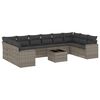 vidaXL Garden Sofa Set Grey, Dark Grey