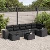 vidaXL Garden Sofa Set Black