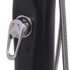 vidaXL Solar Shower Black PVC Medium Adjustable Armrests