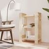 vidaXL Book Cabinet Natural Wood Solid pine wood (untreated) Medium