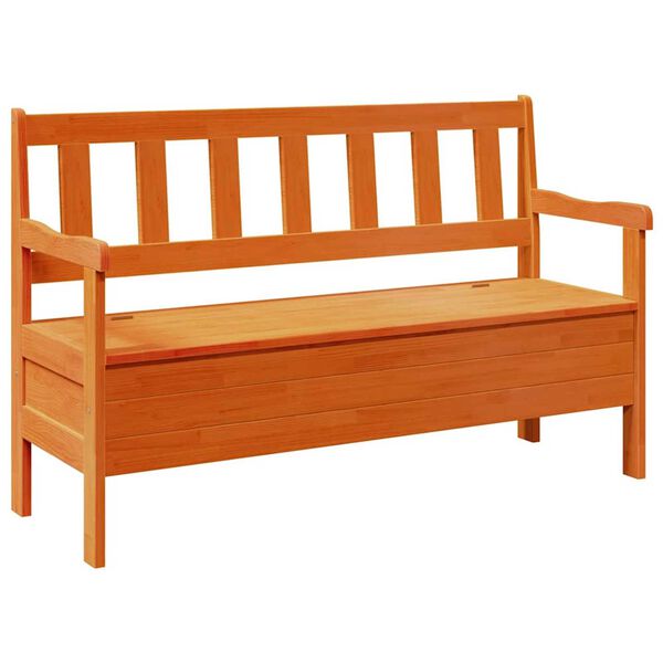 vidaXL Outdoor Bench Brown 119 x 76 x 44cm Solid pine wood
