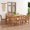 vidaXL Garden Dining Set Warm Brown Solid Teak Wood Large Durable