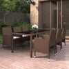 vidaXL Garden Dining Set Brown, Cream White