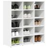 vidaXL Shoe Cabinet White 30.51 x 11.81 x 32.87 in Engineered Wood