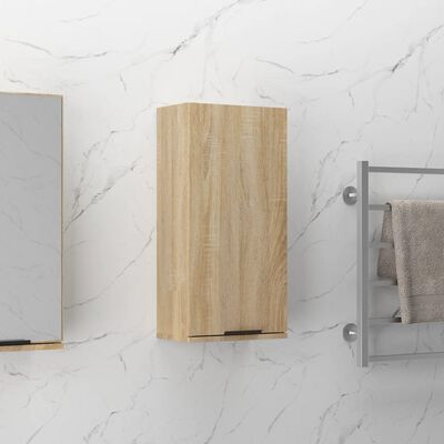 vidaXL Wall-mounted Bathroom Cabinet Sonoma Oak 12.6"x7.9"x26.4"