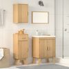vidaXL Bathroom Furniture Set with Door 3 pcs Brown 114 x 43 x 73.5 cm