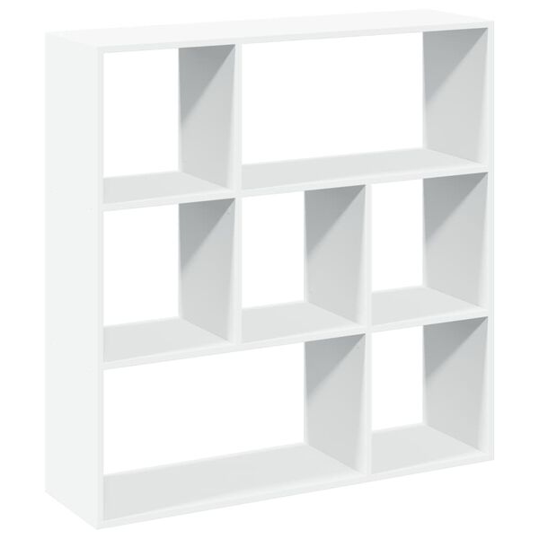 vidaXL Room Divider Bookcase White Engineered Wood Medium Modern