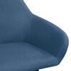 vidaXL Dining Chair Set of 2 Blue Polyester fabric and solid wood legs