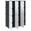 vidaXL Storage Cube Organizer Black and White Polypropylene Medium