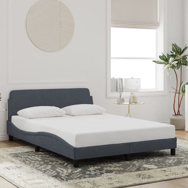 vidaXL Bed Frame Dark Grey