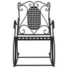 vidaXL Rocking Bench Black Steel Standard Rocking Bench Rectangular