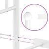 vidaXL Bed Frame White Powder-Coated Steel Full Bed Frame Rectangular