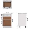 vidaXL Drawer Bottom Cabinet White Engineered wood Kitchen Cabinet