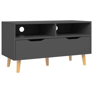 vidaXL TV Cabinet Grey Engineered Wood 35.4 x 15.7 x 19.0 in TV Cabinet