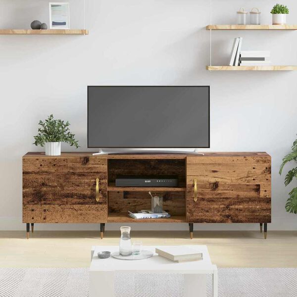 vidaXL TV Cabinet Old wood 59.06 x 11.81 x 19.69 in Engineered wood